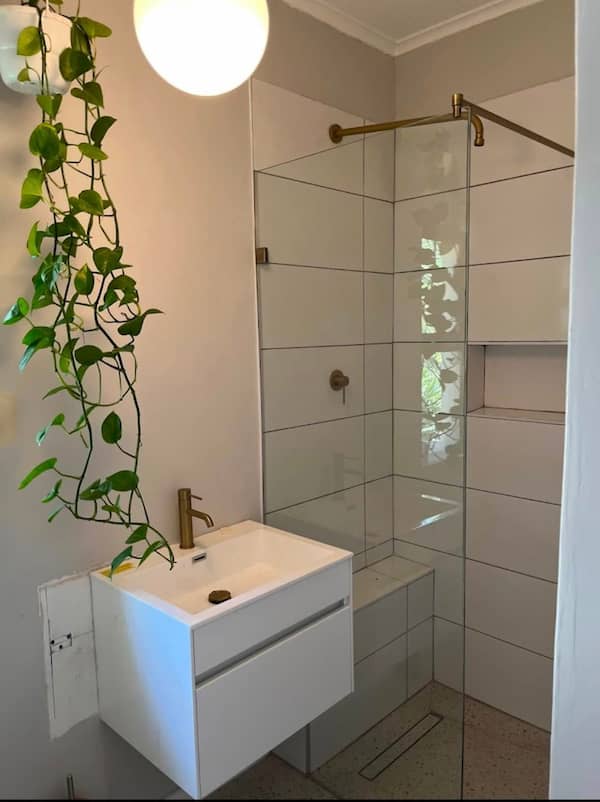 shower door installation project 1